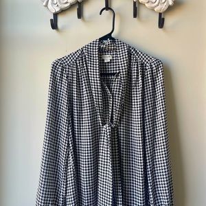 J Crew houndstooth blouse XS